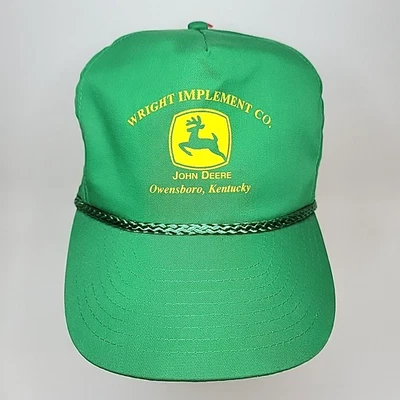 Gorra de camionero vintage Y2K Snapback John Deere Owensboro Kentucky cuerda Bill Cap Foto 1 de 4
