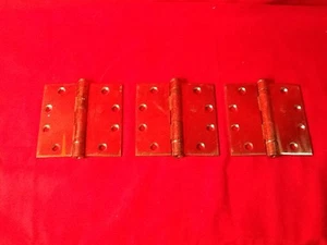 HAGER USA BRIGHT BRASS FULL MORTISE BALL BEARING HINGES BB1279,us3 - Picture 1 of 8