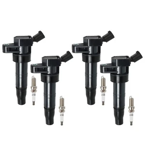 UF611 4pcs Ignition Coils and 4pcs Spark Plugs For Hyundai Sonata 2.4L 2008-2014 - Picture 1 of 5