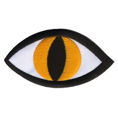 Aufnäher Auge gelb schwarz 8,5 cm Sticker Bügelbild Abzeichen Aufbügler - Bild 1 von 4
