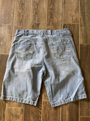 Pantalones Cortos Vaqueros Helix Y2K Grunge Estilo Gótico Sueltos Patín Lavado Ligero Talla 38 Foto 1 de 4