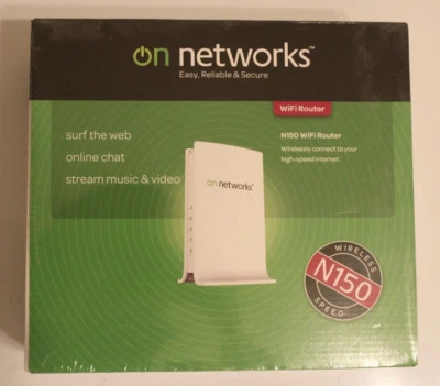 Factory Sealed ••• On Networks • Router with WiFi • Model N150 • White - Image 1 of 4