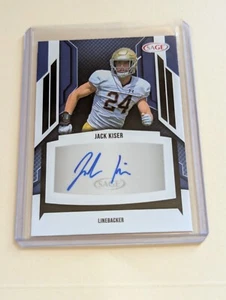 2024 Sage Low Series Jack Kiser Autogaph Blue and Black A-JK Notre Dame - Picture 1 of 2