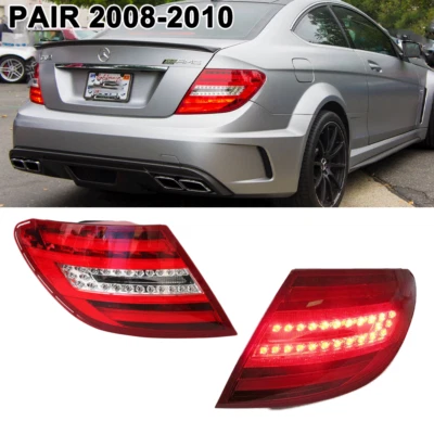LH&RH LED Tail Lights For 2008 2009 2010 Mercedes Benz W204 C300 C350 C63 AMG - Image 1 of 4