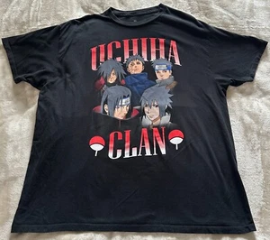Vintage Y2K 2007 Naruto Shippuden "Uchiha Clan" Tee Black sz XXL   shirt anime - Picture 1 of 5