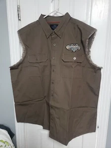 Chaleco camisa mecánica sin mangas Harley Davidson para hombre talla pequeña  - Imagen 1 de 6