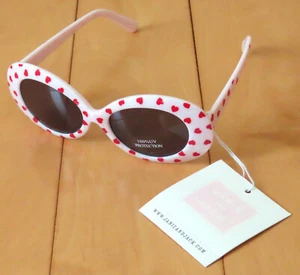 NWT Janie & Jack Girls' Size 4T-7 White Sunglasses w Red Hearts - Picture 1 of 5