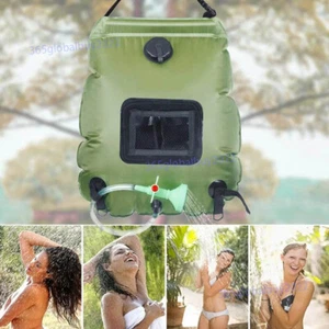 Portable 20L Solar Shower Bag Outdoor Camping Bathing Water Bag Travel Hiking - Picture 1 of 21