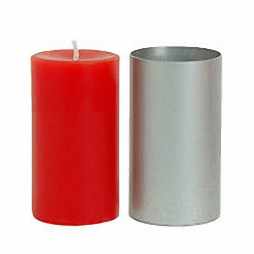 Round Pillar Seamless Aluminum Candle Molds 2 inch size (You Choose Height) - Image 1 of 1