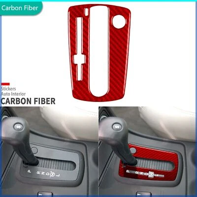 Cubierta de panel de cambio de marchas de consola central de fibra de carbono roja para Saab 9-5 1999-05 Foto 1 de 4