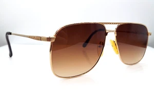 Vintage Nikon NK4418 Gold Pilot Metal Sunglasses Japan W/NEW LENSES! - Picture 1 of 10