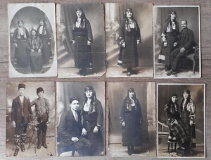 Lot of 8 Vintage B&W Photos Traditional Dress Folk Costumes Bulgaria 1930's - Picture 1 of 4