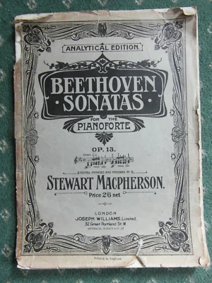 Sheet music :  Beethoven Sonata for Piano 'Pathetique' Macpherson 1920s(?) 26pp. - Image 1 of 4