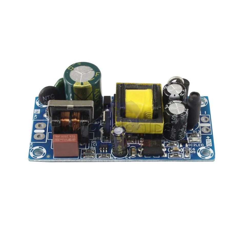 AC-DC Transformer Power Supply Module AC 110V / 220V to DC 12V 1A Low Wave Board - Image 1 of 4