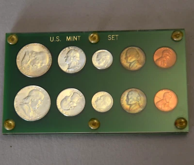 1958 P& D Silver 10 Coin Mint Set BU - Image 1 of 4