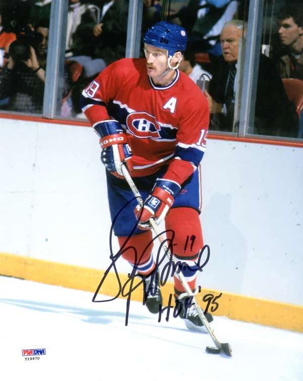 LARRY ROBINSON SIGNED AUTOGRAPHED 8x10 PHOTO + HOF 95 MONTREAL CANADIENS PSA/DNA - Image 1 of 2