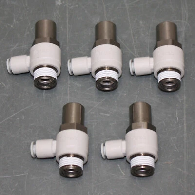 (5) SMC Flow Control Valve AS3211F-03-06SD, 3/8" BSPT Pipe x 6 mm Tube, 145 PSI - Image 1 of 4