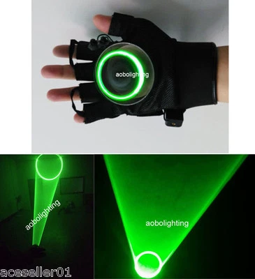 Vortex Green 532nm Laser Gloves DJ Dancing Club Rotating Laser Show Light Lazers - Image 1 of 4