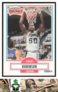 1990-91 Fleer #172 David Robinson - San Antonio Spurs - Picture 1 of 2