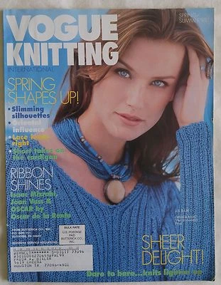 Vogue Knitting Pattern Magazine Spring Summer 1998 Womens Mens Golf Lace Sheers - Image 1 of 4
