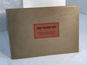 Early Railroad Days American Steel Foundries Antique Vtg Prints From 1940's Book - Picture 1 of 23