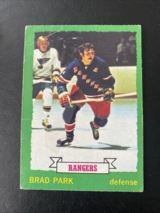 1973 O-Pee-Chee OPC 165 - Brad Park NHL HOF Rangers Bruins - Light Crease - Bild 1 von 4