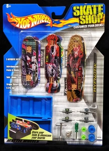 Hot Wheels Hypnotik Skateboards Skate Shop Customizing Kit 3 Fingerboards HTF - Picture 1 of 4