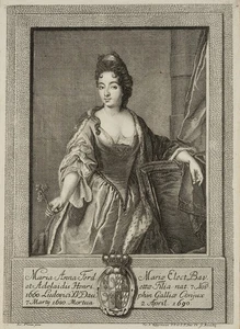 ZIMMERMANN (*1705) nach VIVIEN (*1657), Portrait der Maria Anna (1600-1690), Pri - Picture 1 of 4