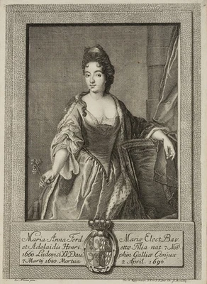 ZIMMERMANN (*1705) nach VIVIEN (*1657), Portrait der Maria Anna (1600-1690), Pri - Bild 1 von 4