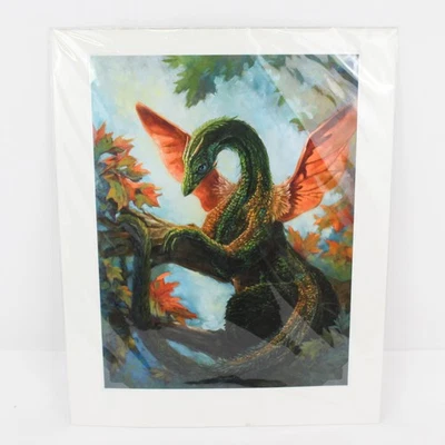 2014 Carrie Ann Truitt Dragonis Magnificus Verdans Dragon Art Print Matted - Image 1 of 4