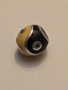 PANDORA Pensionato Argento Sterling 925 Yin Yang Smalto Charm Perla con Zirconi 790488 - Foto 1 di 5