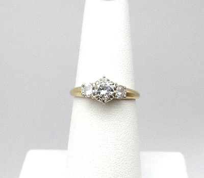 14K Yellow Gold .65 CTW Diamond Ring Size 6 [R356] - Image 1 of 4