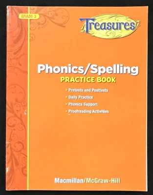 3rd Grade - TREASURES - Phonics/Spelling Practice Book (STUDENT WORKBOOK) (2009) - Image 1 of 4