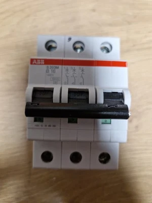 ABB S203M-B16 Sicherungsautomat B, 16A, 3P, 4 k - Bild 1 von 2