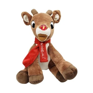 Rudolph The Rednosed Reindeer Plush Light Up Singing 12" Christmas Video Dan Dee - Picture 1 of 10