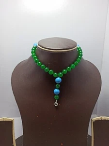 AA+ Islamic Muslims Green Onyx Gemstone Tasbih Meditation Prayer 8mm 99+1 Beads - Picture 1 of 15