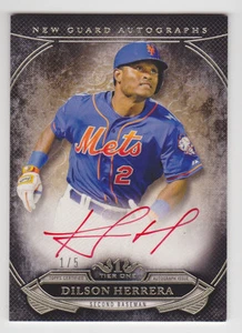 DILSON HERRERA 2015 Tier One New Guard Autographs Red Rookie Auto #D 1/5 Mets RC - Picture 1 of 1
