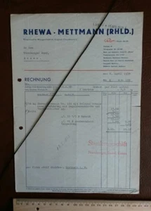 RHEWA Mettmann 1938 Waagen Fabrik Freudewald Essen Briefkopf Brief Werbung 117 - Bild 1 von 3