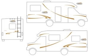 GOLD TRAIL LITE WOHNMOBIL ANHÄNGER AUFKLEBER AUFKLEBER R VISION B PLUS 2004 AF47 - Bild 1 von 1
