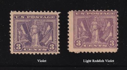 1919 Victory Allies in WW I  Sc 537b 3c light reddish violet MNH CV $300 (D Cover