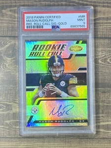 2018 Panini Certified Mason Rudolph Rookie Roll Call Auto Gold 14/25 PSA9 - Picture 1 of 3