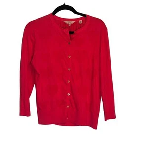 Ted Baker London Women's Pink Button Front Long Sleeve Cardigan Sweaters Size 4 - Picture 1 of 9