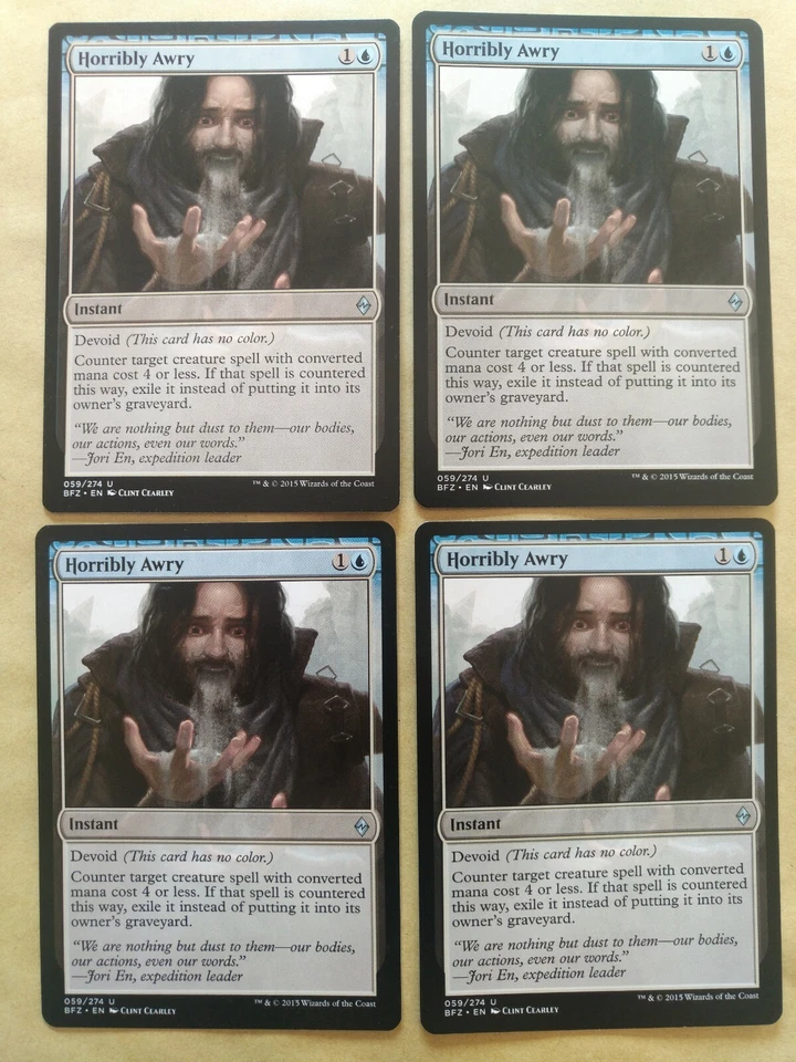 4x Horribly Awry - MTG Battle for Zendikar BFZ Uncommon Excellent (EX) - Imagen 1 de 1