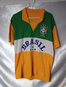 Rare Vintage 90's CBF Brasil Brazil #7 Bebeto Soccer Jersey Size GG/Large - Picture 1 of 6