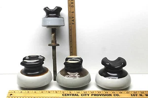 PINCO Insulators Porcelain Electric Industrial Two Tone Ceramic + ITE Power Line - Picture 1 of 9