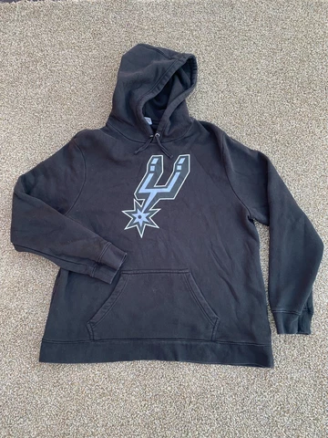 NBA San Antonio Spurs Sweatshirt Mens 2XL Black Pullover Hoodie Casual Cotton Cover