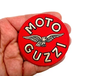 Moto Guzzi Iron Sew on Patch Biker Motorbike Stelvio V100 V 85 V9 V7 Motorcycle - Picture 1 of 2