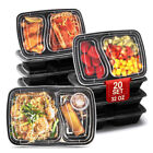 32 OZ Meal Prep Containers 2 Compartment with Lids Disposable Food Containers US