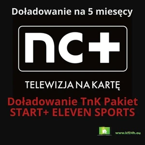 5 m. START+ ELEVEN SPORTS Telewizja na kartę doładowanie NC+ Doladowanie TnK NC+ - Zdjęcie 1 z 4
