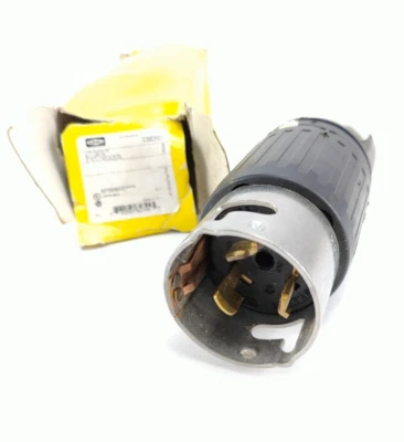 Leviton CS6365C 50A 125/250Volt AC Locking Plug NEW - Image 1 of 3